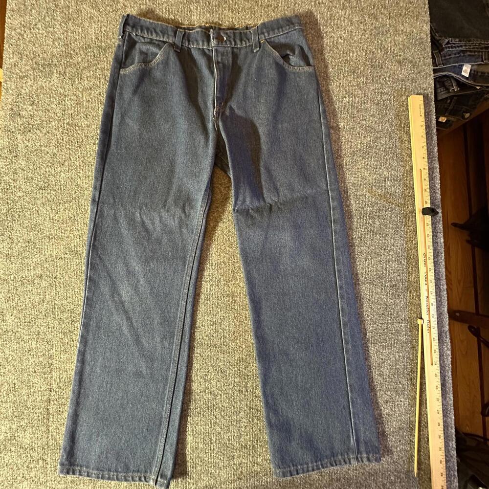 Vintage Roebucks Mens Straight Leg Jeans Blue Made in USA‎ Lot 4911-3 34x30 J-27